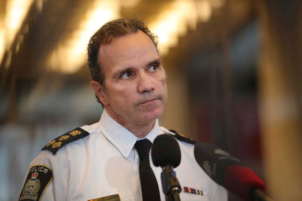 RUTH BONNEVILLE / WINNIPEG FREE PRESS
Winnipeg police Chief, Danny Smyth: “Of course, that’s not the kind of conduct that we want to model…