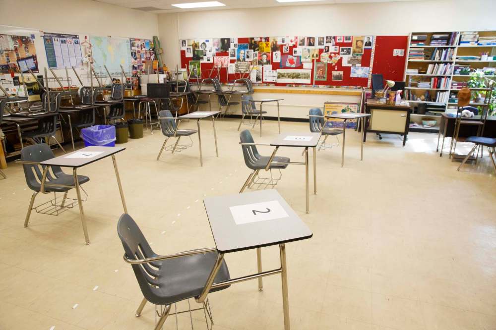 The Spencers believe their child got COVID-19 at school. (Mike Deal / Winnipeg Free Press files)