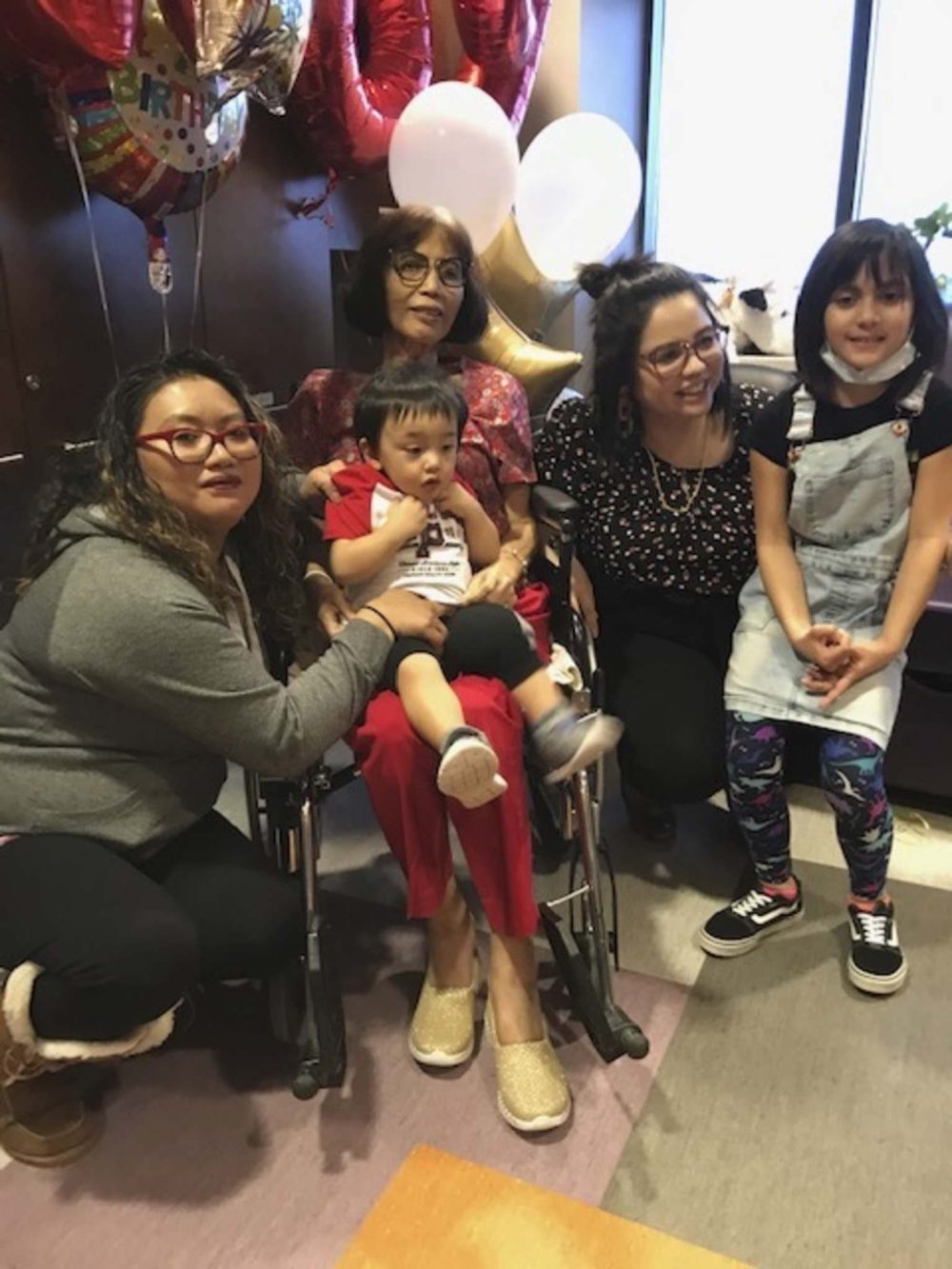 Supplied
Roy with daughters Kathleen (right) and Roxanne, and grandchildren, Mikayla and Nolan.