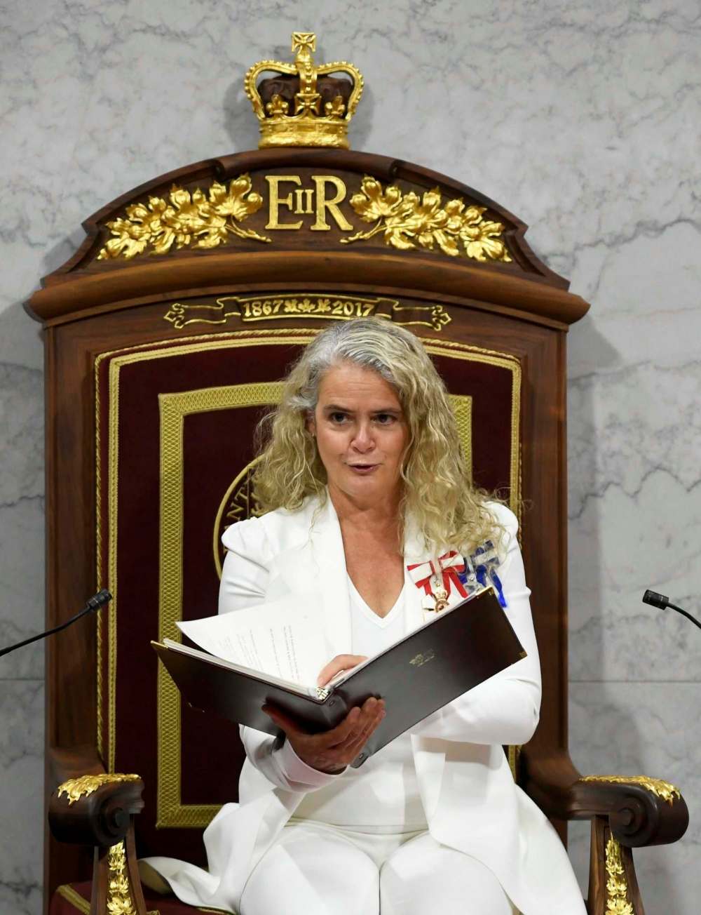 Adrian Wyld / The Canadian Press FILE
Gov. Gen. Julie Payette delivers the throne speech in September 2020.