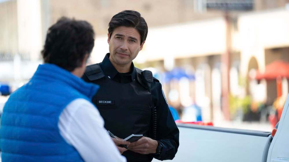 SHAUNA TOWNLEY / CBC
Meegwun Fairbrother plays Millwood police chief Owen Beckbie.