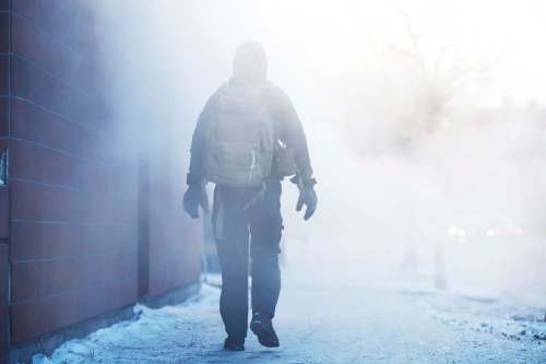JOHN WOODS / WINNIPEG FREE PRESSA person walks through a building vent in Winnipeg Tuesday, February 9, 2021. Winnipeg is experiencing seasonally cold temperatures.
Reporter: ?