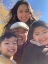 Supplied
Thermëa head chef Maximus Navarro, centre, with his wife Sakura and children Lily, left, and Titus, right.
