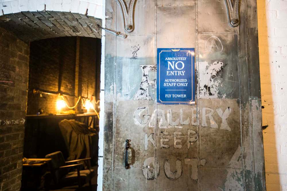 The entrance to the fly level above the stage. (Mikaela MacKenzie / Winnipeg Free Press)