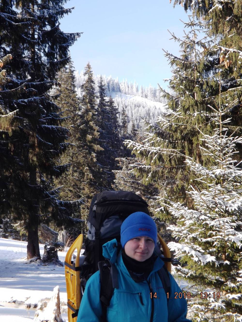 Mksymtsiv loved to hike in the snow in the Carpathia Mountains in Ukraine while on vacation, seen here in 2017. (Submitted photo)