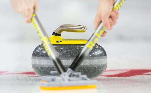 Members of team P.E.I. sweep their rock during the 9th draw against team Quebec at the Brier in Brandon, Man., on March 5, 2019. A first-place position in the provincial standings wasn't enough for Team Jeremy Harty to get the nod as Team Alberta at the Tim Hortons Brier. While disappointed with Curling Alberta's decision, Harty still has a chance to get the third and final wild-card spot in the draw.HE CANADIAN PRESS/Jonathan Hayward