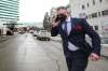 WINNIPEG FREE PRESS FILES
Patrol Sgt. Sean Cassidy crossing Kennedy Street after leaving the side doors of the Law Courts Building after his hearing.