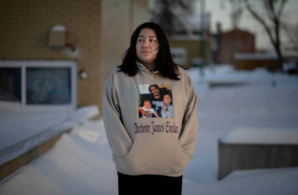 Jayme-Lea Sinclair, partner of Anthony Sinclair, feels lost without him. (Jessica Lee / Winnipeg Free Press)
