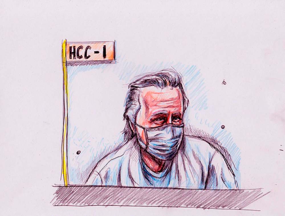La Liberté Manitoba / Tadens Mpwene
Peter Nygard appears at a bail hearing January 28, 2021. To the surprise of legal experts, Nygard has been provided his own phone in jail while awaiting possible extradition to the United States.