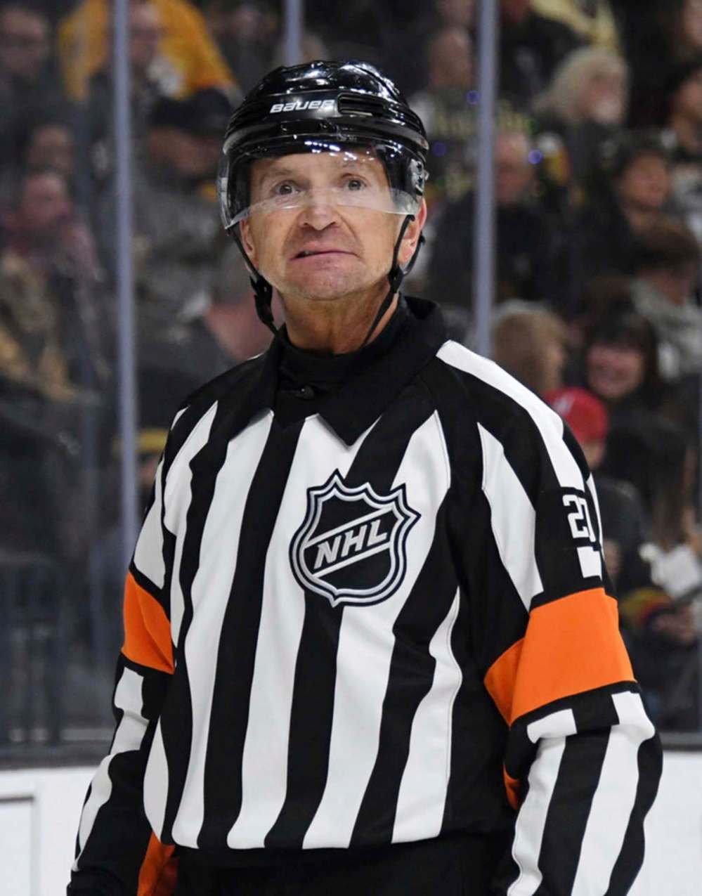 The NHL announced Wednesday that Peel's career as a league referee is over after he was picked up by a TV microphone saying he wanted to give the Predators a penalty. (Photo by Ethan Miller/Getty Images/TNS)