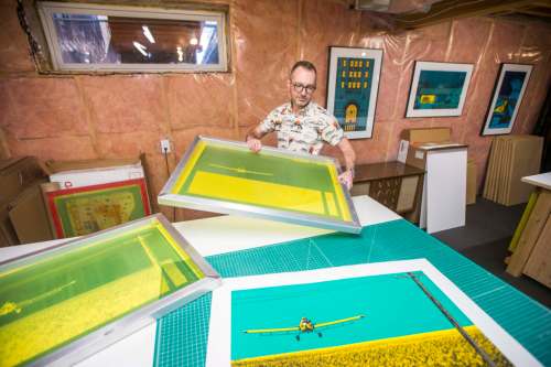 photos by MIKAELA MACKENZIE / WINNIPEG FREE PRESS
Eric Ouimet and his husband converted the unfinished basement of their Grande Pointe home into an artist studio.