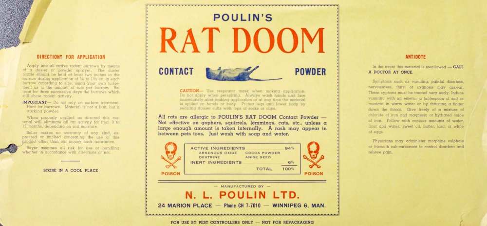 An old marketing flyer Lincoln Poulin keeps in his office. (Mikaela MacKenzie / Winnipeg Free Press)