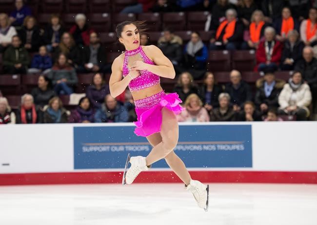 Gabrielle Daleman competes during the senior women's short program at the 2020 Canadian Tire National Skating Championships in Mississauga, Ont., on Friday, January 17, 2020. THE CANADIAN PRESS/Nathan Denette