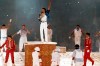 FILE - In this Aug. 12, 1984, file photo, American singer Lionel Ritchie performs during the closing ceremony of the Summer Olympics Games in Los Angeles, (AP Photo/File)