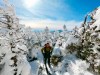 Retired two-time Olympic medalist Andrew Weibrecht poses for a selfie while backcountry skiing on the Nye Mountain Trail on Jan. 31, 2021, just outside Lake Placid, N.Y., in an effort to raise money for the Make-A-Wish Foundation. (Andrew Weibrecht via AP