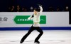 FILE - In this Sunday, Feb. 9, 2020 file photo, Gold medalist Japan's Yuzuru Hanyu performs during the men's single free skating competition in the ISU Four Continents Figure Skating Championships in Seoul, South Korea. As Nathan Chen seeks a third straight World Figure Skating Championships title, something no American has achieved since Scott Hamilton got his fourth in a row in 1984, he has two major challenges in front of him. One is two-time Olympic gold medalist Yuzuru Hanyu of Japan, who Chen calls “the benchmark.