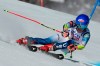 United States' Mikaela Shiffrin speeds down the course during a women's giant slalom, at the alpine ski World Championships, in Cortina d'Ampezzo, Italy, Thursday, Feb. 18, 2021. (AP Photo/Marco Tacca)