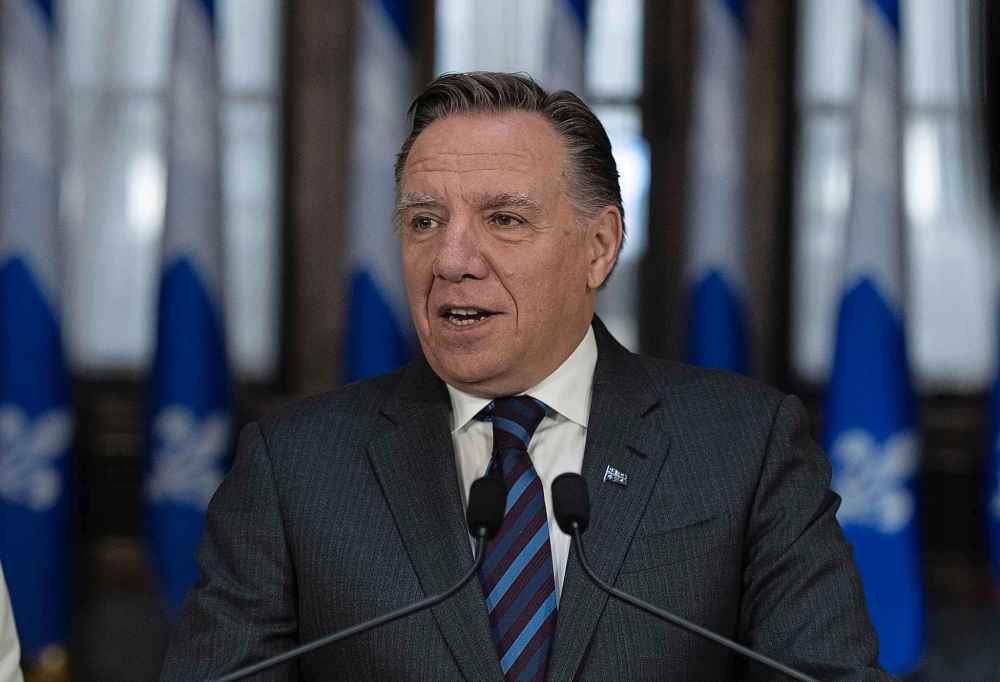 Quebec Premier François Legault said Brian Pallister should have put the money he spent on the ads into French services in Manitoba. (Jacques Boissinot / The Canadian Press)