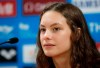 Canadian swimmer Penny Oleksiak answers questions during a press conference at the World Swimming Championships in Gwangju, South Korea, Friday, July 19, 2019. After a whirlwind few days, Canadian athletes now have a target on the distant horizon which is the Tokyo 2021 Games. THE CANADIAN PRESS/AP/Lee Jin-man