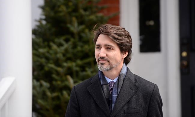 Prime Minister Justin Trudeau addresses Canadians on the COVID-19 pandemic from Rideau Cottage in Ottawa on Thursday, April 16, 2020. THE CANADIAN PRESS/Sean Kilpatrick
