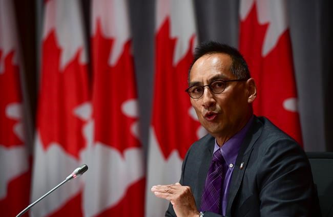 Dr. Howard Njoo, Deputy Chief Public Health Officer, speaks during a press conference on Parliament Hill in Ottawa on Friday, Aug. 7, 2020. THE CANADIAN PRESS/Sean Kilpatrick