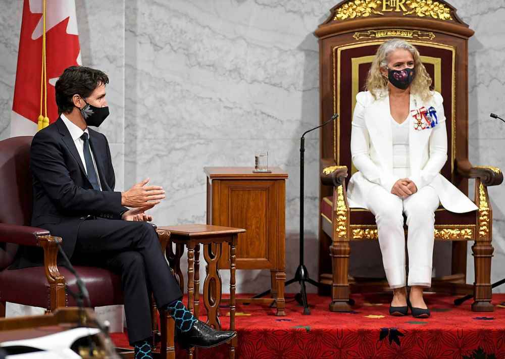 Prime Minister Justin Trudeau waits for Gov. Gen. Julie Payette to deliver the throne speech in the Senate chamber in Ottawa on Wednesday. THE CANADIAN PRESS/Adrian Wyld