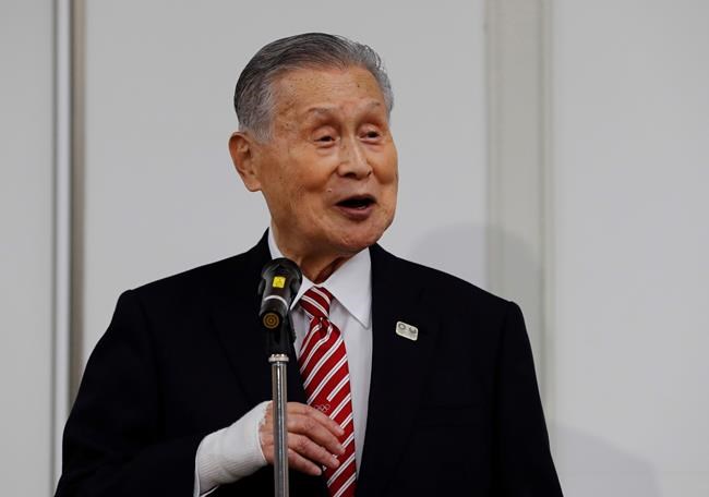Yoshiro Mori, the president of the Tokyo Olympic organizing committee, speaks at a news conference in Tokyo Thursday, Feb. 4, 2021. (Kim Kyung-hoon/Pool Photo via AP)