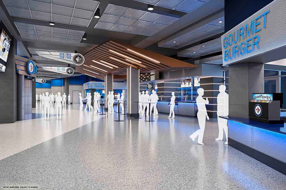 SUPPLIED PHOTO
New lighting, flooring, ceiling, and signage in 2017 were amoung the $55 million in upgrades True North says it has invested in the downtown rink over the past eight seasons.