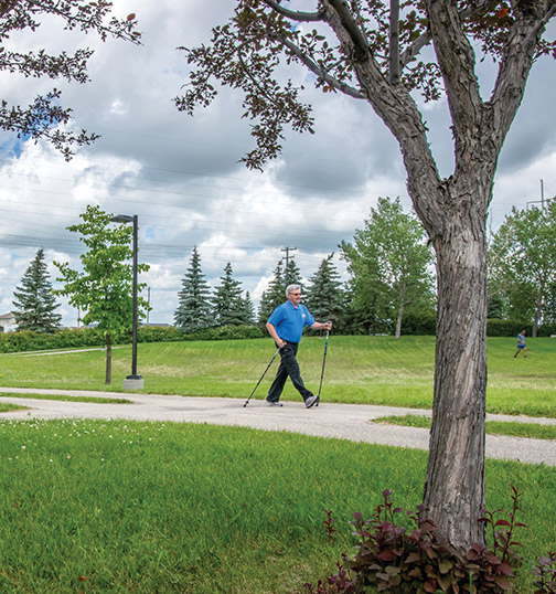 Photo by Darin Kachanoski
One of the best - and safest - ways to stay active is to go for an urban pole walk in one of the city's many pristine parks.