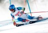 United States' Mikaela Shiffrin speeds down the course during the first run of an alpine ski, World Cup women's giant slalom in Jasna, Slovakia, Sunday, March 7, 2021. (AP Photo/Gabriele Facciotti)