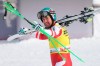 Austria's Vincent Kriechmayr smiles at the finish area of an alpine ski, men's World Cup downhill, in Bormio, northern Italy, Wednesday, Dec. 30, 2020. (AP Photo/Alessandro Trovati)