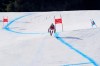 Austria's Vincent Kriechmayr arrives at the finish area of an alpine ski, men's World Cup super G, in Saalbach-Hinterglemm, Austria, Sunday, March 7, 2021. (AP Photo/Giovanni Auletta)