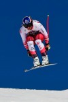 Austria's Matthias Mayer speeds down the slope during training for an alpine ski, men's World Cup downhill in Wengen, Switzerland, Thursday, Jan. 16, 2020. (AP Photo/Marco Tacca)