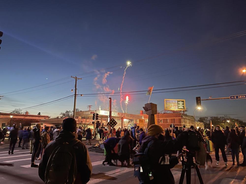 Edward Keenan  - Toronto Star
Fireworks were set off as people came together before and after the verdict.