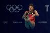 Al Bello - GETTY IMAGES
Canada’s Jennifer Abel competes in the women's three-metre springboard final, at the Tokyo Olympics.