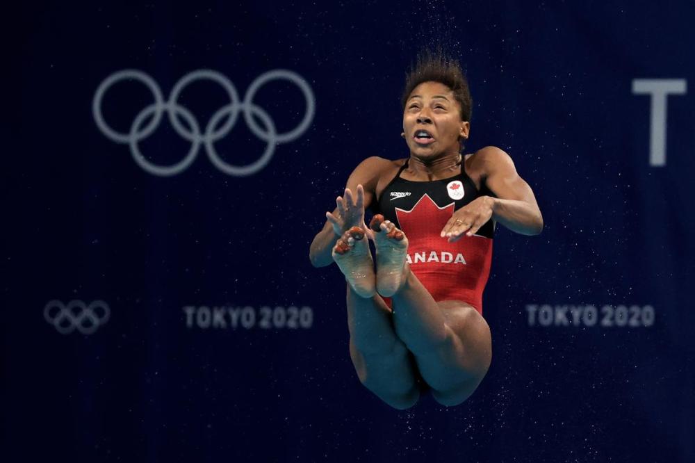 Al Bello - GETTY IMAGES
Canada’s Jennifer Abel competes in the women's three-metre springboard final, at the Tokyo Olympics.