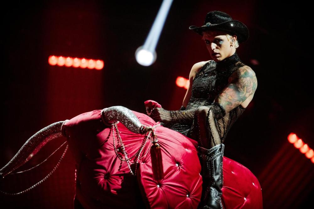 - NATHAN REINDS
Achille Lauro, the 2022 Eurovision Song Contest contestant from San Marino.
