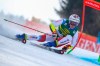 Switzerland's Marco Odermatt competes during an alpine ski, World Cup men's giant slalom in Kranjska Gora, Slovenia, Saturday, March 13, 2021. (AP Photo/Marco Trovati)