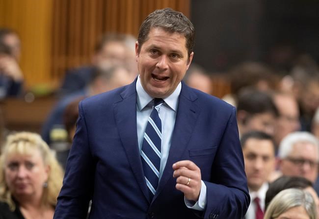 Leader of the Opposition Andrew Scheer rises during Question Period in the House of Commons Tuesday December 10, 2019 in Ottawa. THE CANADIAN PRESS/Adrian Wyld