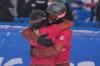 Gregory Bull - The Associated Press
Canadians Meryeta O’Dine and Eliot Grondin celebrate bronze in mixed snowboard cross, despite O’Dine’s crash in the final run.