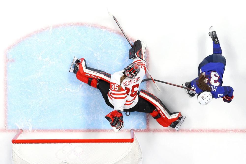 Harry How - GETTY IMAGES
“I enjoy it personally, but from a team perspective that’s not the kind of game you want to have too often,” Ann Renee Desbiens said of her busy afternoon in the crease.