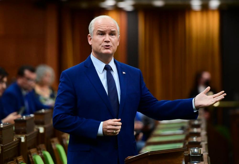 Sean Kilpatrick - THE CANADIAN PRESS
Federal Conservative Leader Erin O'Toole rises during question period in the House of Commons on Parliament Hill in Ottawa on June 23, 2021.