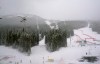 Snow covers the race course causing the cancellation of the second training run for the women's World Cup downhill ski race in Lake Louise, Alta., on Wednesday, December 4, 2019. THE CANADIAN PRESS/Frank Gunn