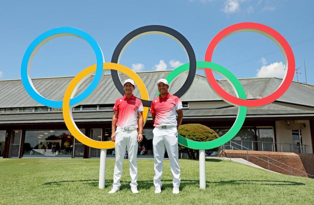 Mike Ehrmann - GETTY IMAGES
Hideki Matsuyama and Rikuya Hoshino of Team Japan pose for a portrait at Kasumigaseki Country Club ahead of the Tokyo Olympics this week.