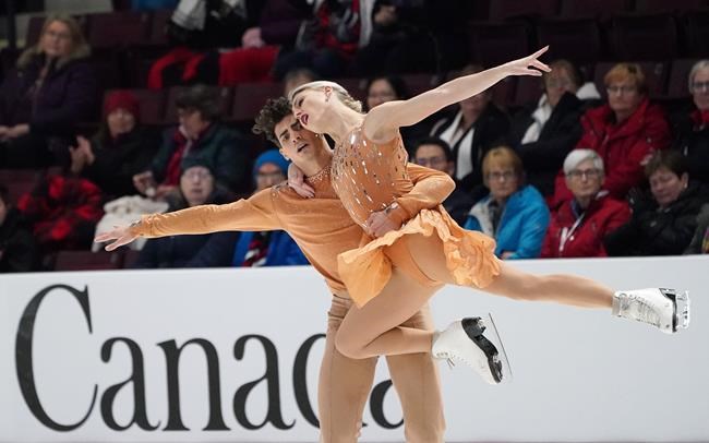 Piper Gilles and Paul Poirier compete during the senior ice dance free program at the 2020 Canadian Tire National Skating Championships in Mississauga, Ont., on Saturday, January 18, 2020. THE CANADIAN PRESS/Hans Deryk