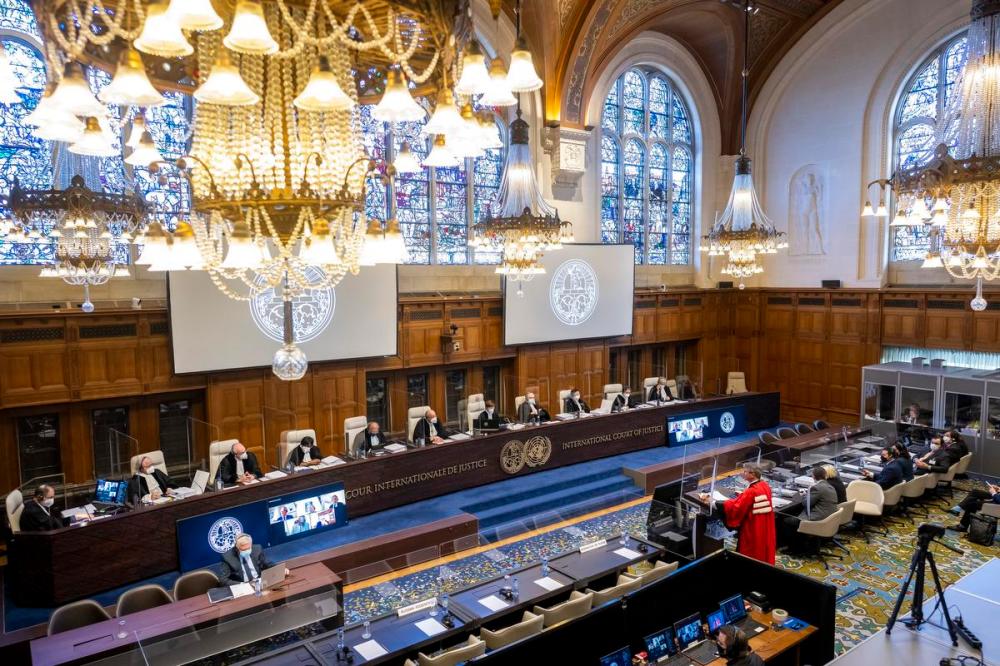 Handout - GETTY IMAGES
In this handout provided by the International Criminal Court, public hearings take place on March 7, 2022 in The Hague, The Netherlands regarding allegations of genocide in Ukraine.