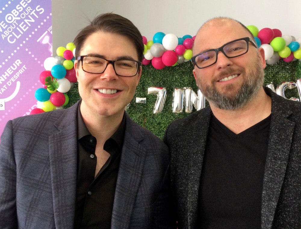 Jeff Fettes (left) with his brother Greg Fettes are the founders of 24-7 Intouch. (Martin Cash / Winnipeg Free Press files)