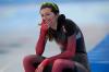 Sue Ogrocki - AP
Isabelle Weidemann of Canada reacts after her heat in the women's speedskating 5,000-meter race at the Beijing Olympics.