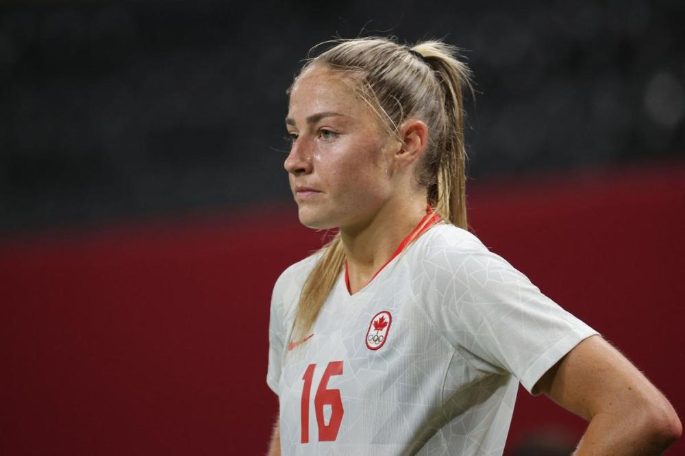 ASANO IKKO - AFP via GETTY IMAGES
Janine Beckie scores twice for Canada in a 2-1 win over Chile at the Sapporo Dome in Sapporo on Saturday.