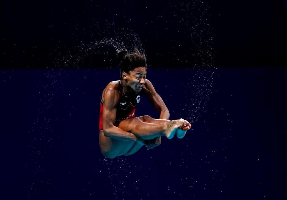 Nathan Denette - THE CANADIAN PRESS
Canada’s Jennifer Abel competes in the women's three-metre springboard final at the Tokyo Olympics on Sunday.